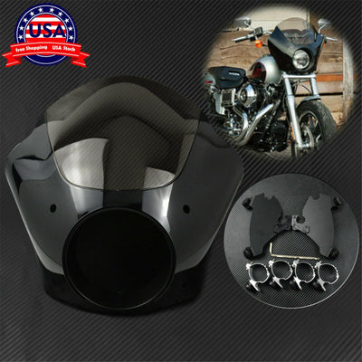 Headlight Smoke Fairing w/ Trigger Lock Mounting Fit For Harley Sportster 88-16 - Moto Life Products