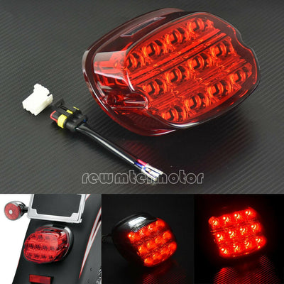 Motorcycle Red Led Brake Tail Light Fit For Dyna Fat Boy Sportster Road King - Moto Life Products