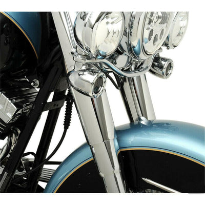 Chrome Fork Slider Cover Cowbells For Harley Electra Street Tour Glide Road King - Moto Life Products