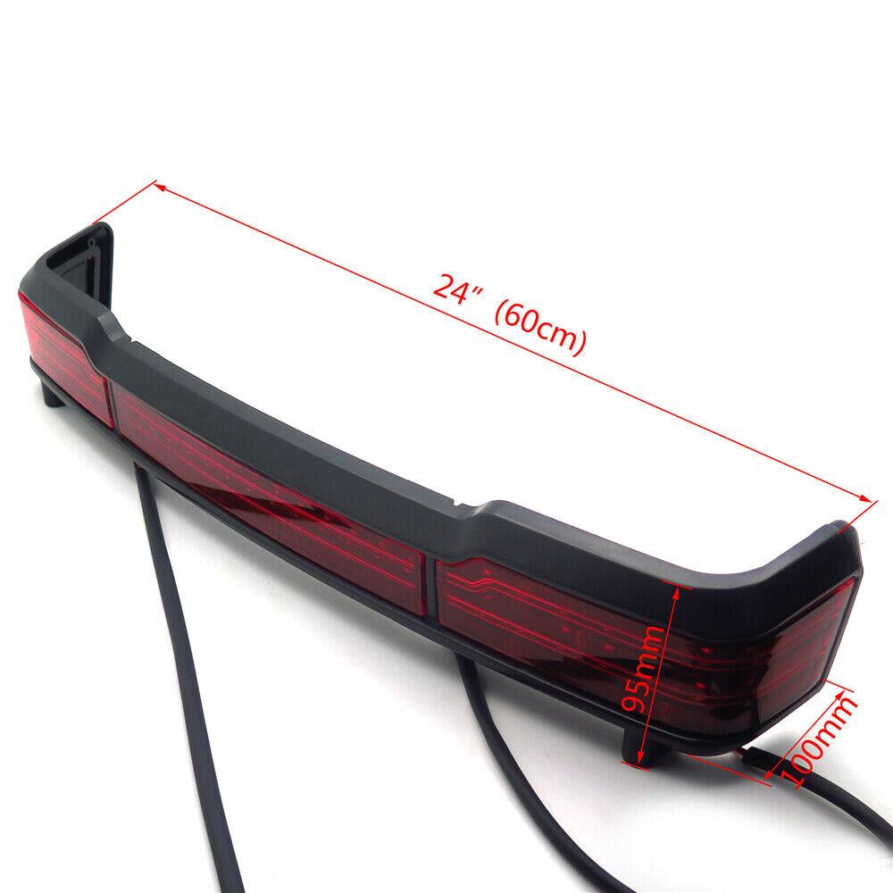 Red LED Tail Turn Light Trunk For Harley Touring Classic King Tour Pack 97-08 - Moto Life Products