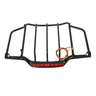 Trunk Luggage Rack W/ LED Light Fit For Harley Tour Pak Touring Road King 93-13 - Moto Life Products