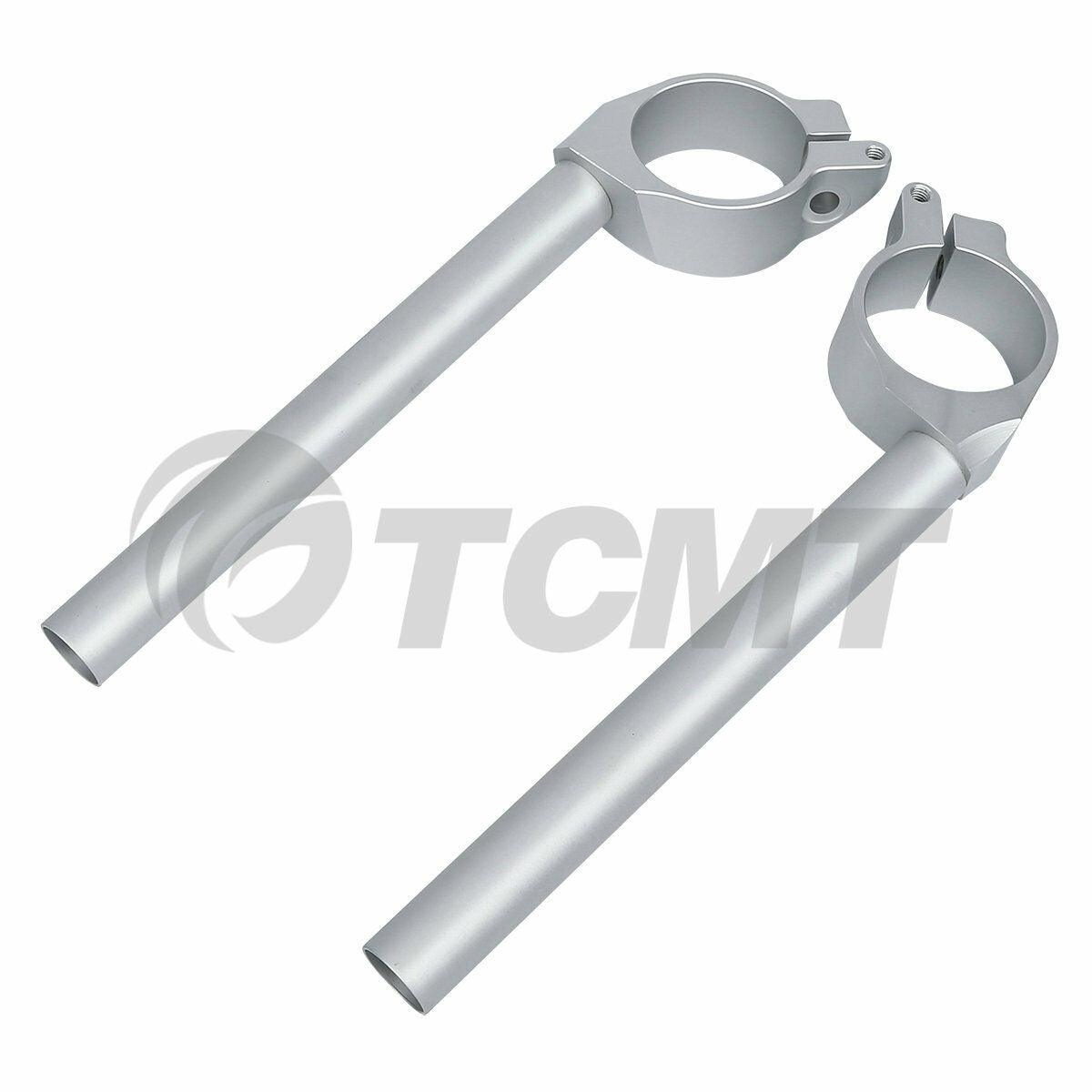 50mm Handlebar Handle Bar Clip On Silver Fit For YAMAHA YZF R6 600 200 ...