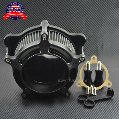 Clear Matte Black Air Cleaner Grey Filter Fit For Harley Touring 08-16 FXDLS 17 - Moto Life Products