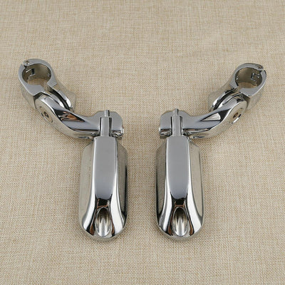 1-1/4" Chrome Highway Short Angled Pegstreamliner Bar Foot Pegs Fit For Harley - Moto Life Products
