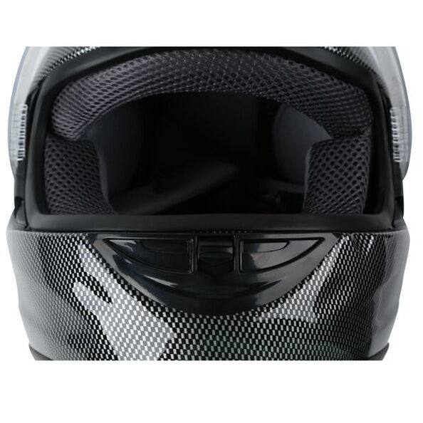 🔥 Motorcycle Carbon Fiber Flip Up Full Face Street Adult Helmet DOT S M L XL - Moto Life Products