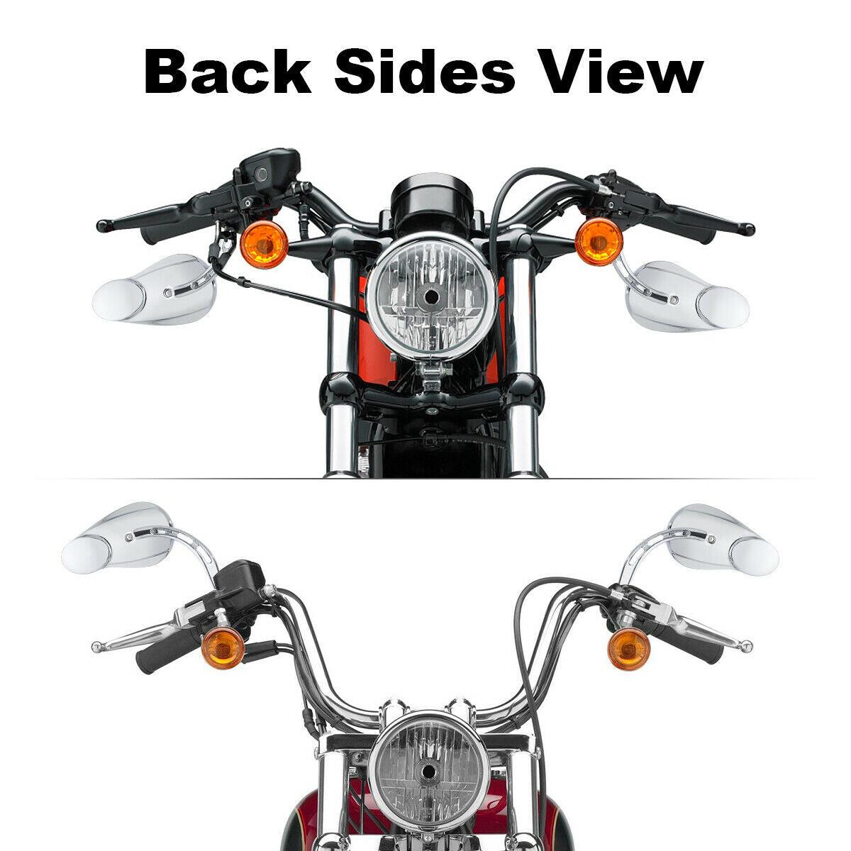 Chrome 8mm Rear View Side Mirrors For Harley Road King Touring XL 883 Sportster - Moto Life Products