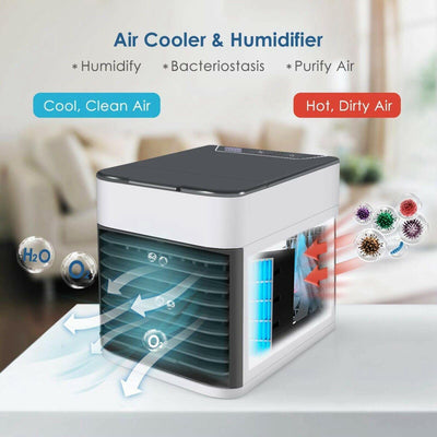 Personal Air Cooler Fan, Portable Air Conditioner, Humidifier,Purifier 3 in 1 - Moto Life Products