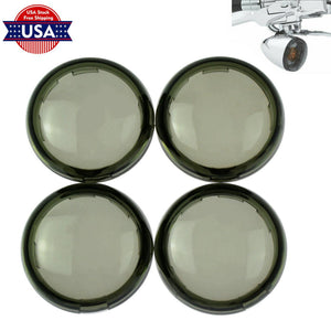 4Pcs Smoke Turn Signal Lens Cover Fit For Harley Dyna Softail Sportster 2000-up - Moto Life Products