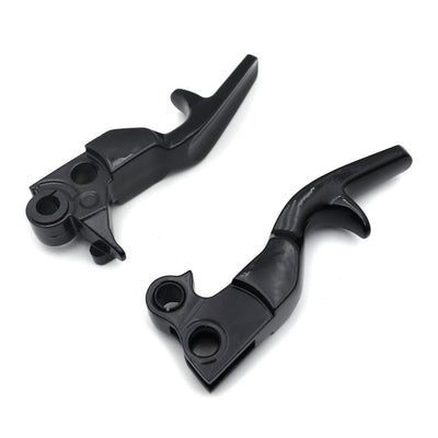 Smooth Shorty Brake Clutch Levers Harley 96-03 XL 96-12 Softail 96-07 Touring BK - Moto Life Products