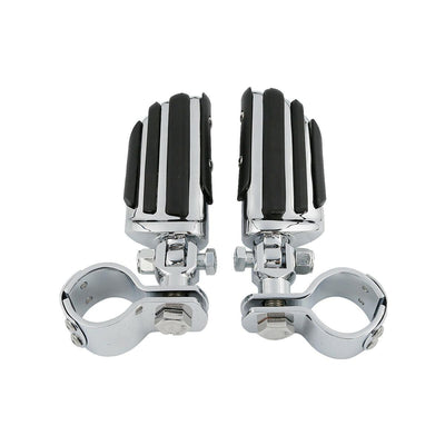 Adjustable Foot Pegs Rest & Clamps Fit For Harley Touring Road King Street Glide - Moto Life Products