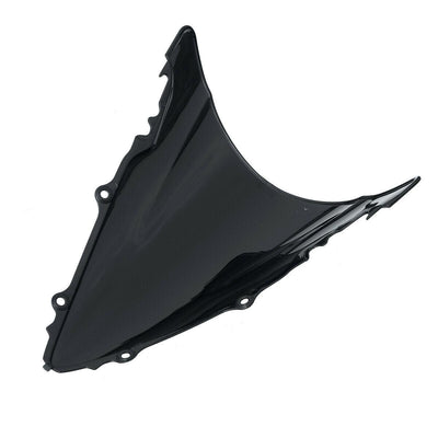 Black Windshield Windscreen Dual Bubble Fit Fit For Yamaha YZF R6 600 03-05 04 - Moto Life Products