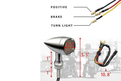 Bullet Motorcycle LED Turn Signals Brake Running Tail Light For Harley Davidson - Moto Life Products