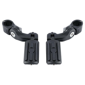 1-1/4" Short Angled Highway Engine Guard Footpegs Peg Mount For Harley Touring - Moto Life Products
