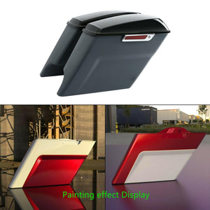 4.5" Fiberglass Stretched Extended Saddlebags &Lid Fit For Harley Touring 14-Up - Moto Life Products