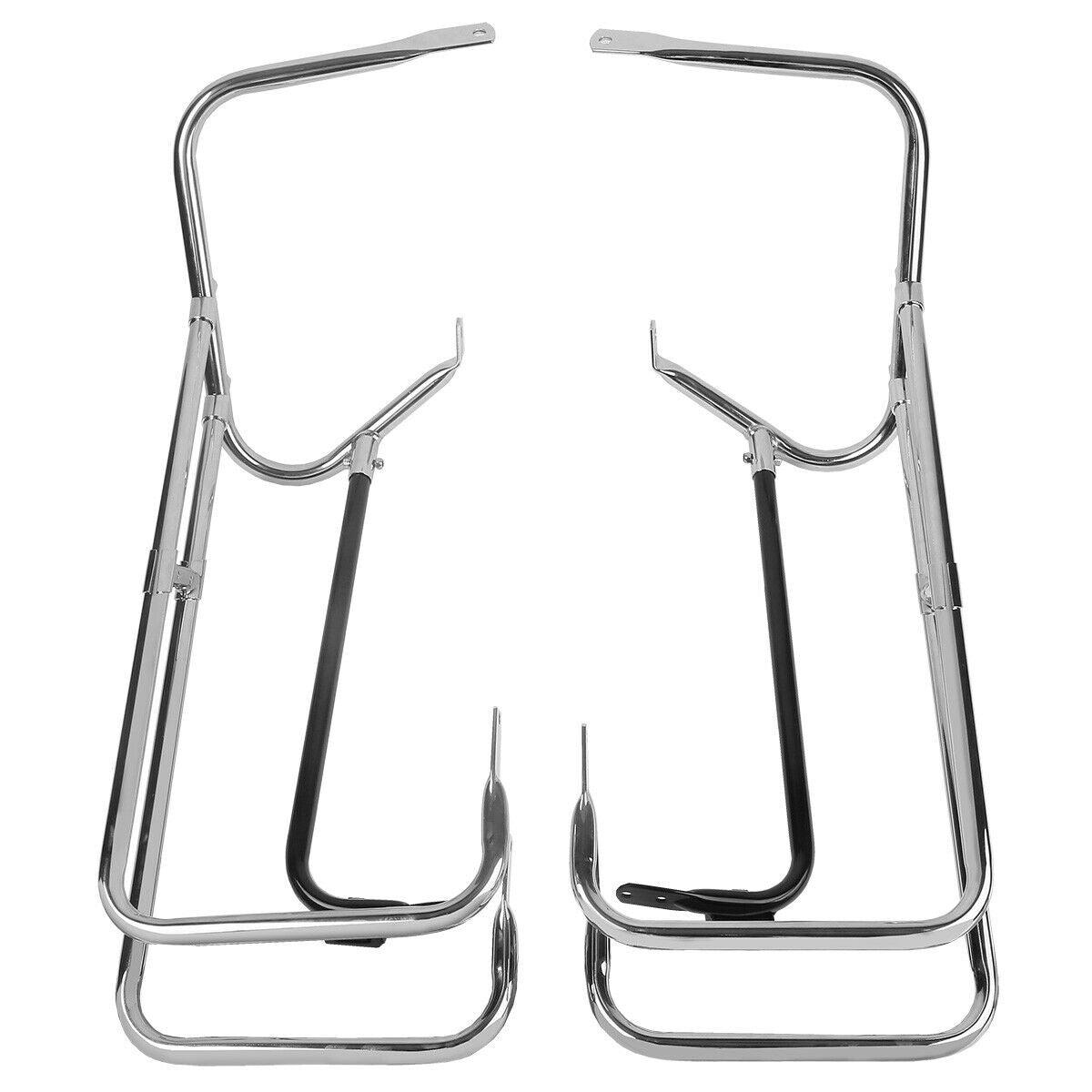 Chrome Saddlebag Guard Mount Fit For Harley Touring Electra Glide FLHT 97-08 07 - Moto Life Products