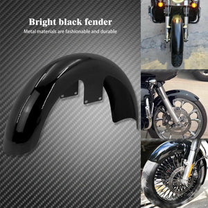 Gloss Black 23" Wrap Front Fender Fit For Harley Touring Electra Street Glides - Moto Life Products