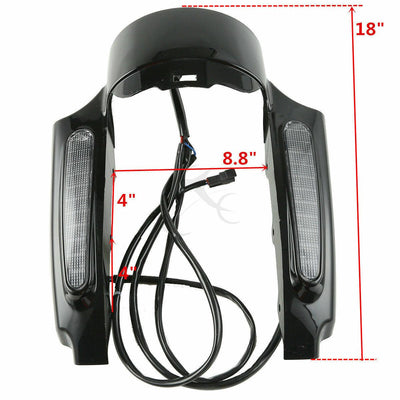 Rear Fender Fascia Set W/ Led light Fit For Harley Electra Road Glide King 09-13 - Moto Life Products