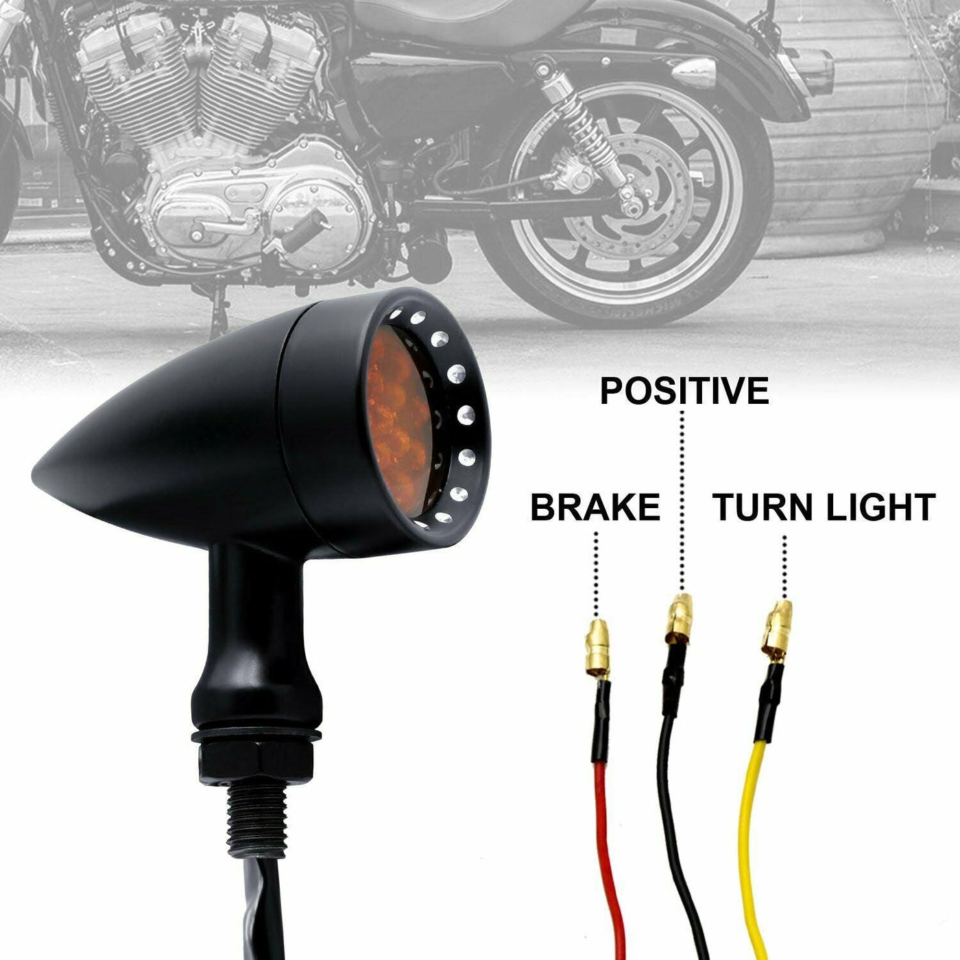 Amber Motorcycle LED Turn Signal Lights For Suzuki Boulevard M109R M109 C50 C50T - Moto Life Products