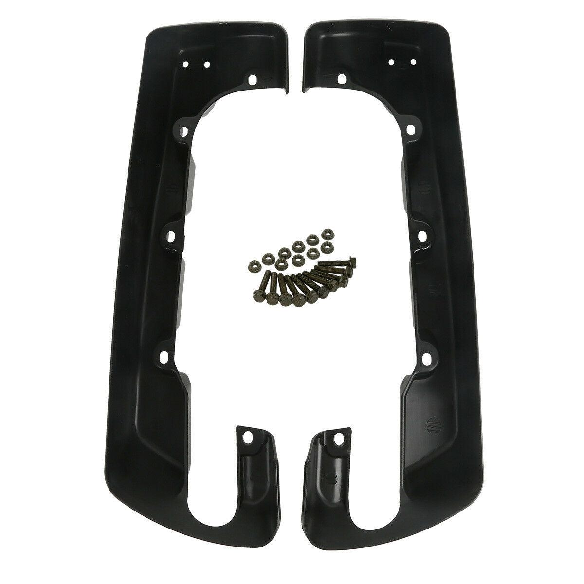 4" Black Saddlebag Extensions Fit For Harley Touring Street Road Glide 2014-2021 - Moto Life Products