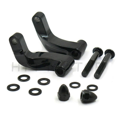 Black Mirror Relocation Extension Adapter Kit For Harley Davidson Motorcycles - Moto Life Products