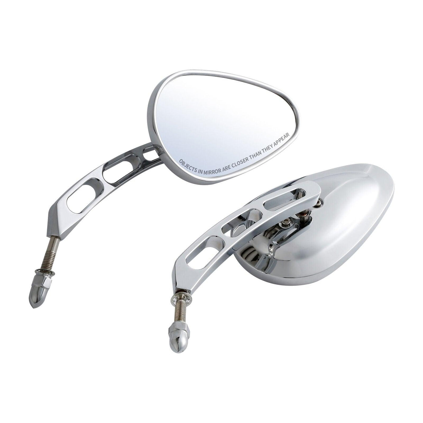 Chrome Rear-View Mirrors Fit For Harley Road Street Glide Sportster Dyna Softail - Moto Life Products