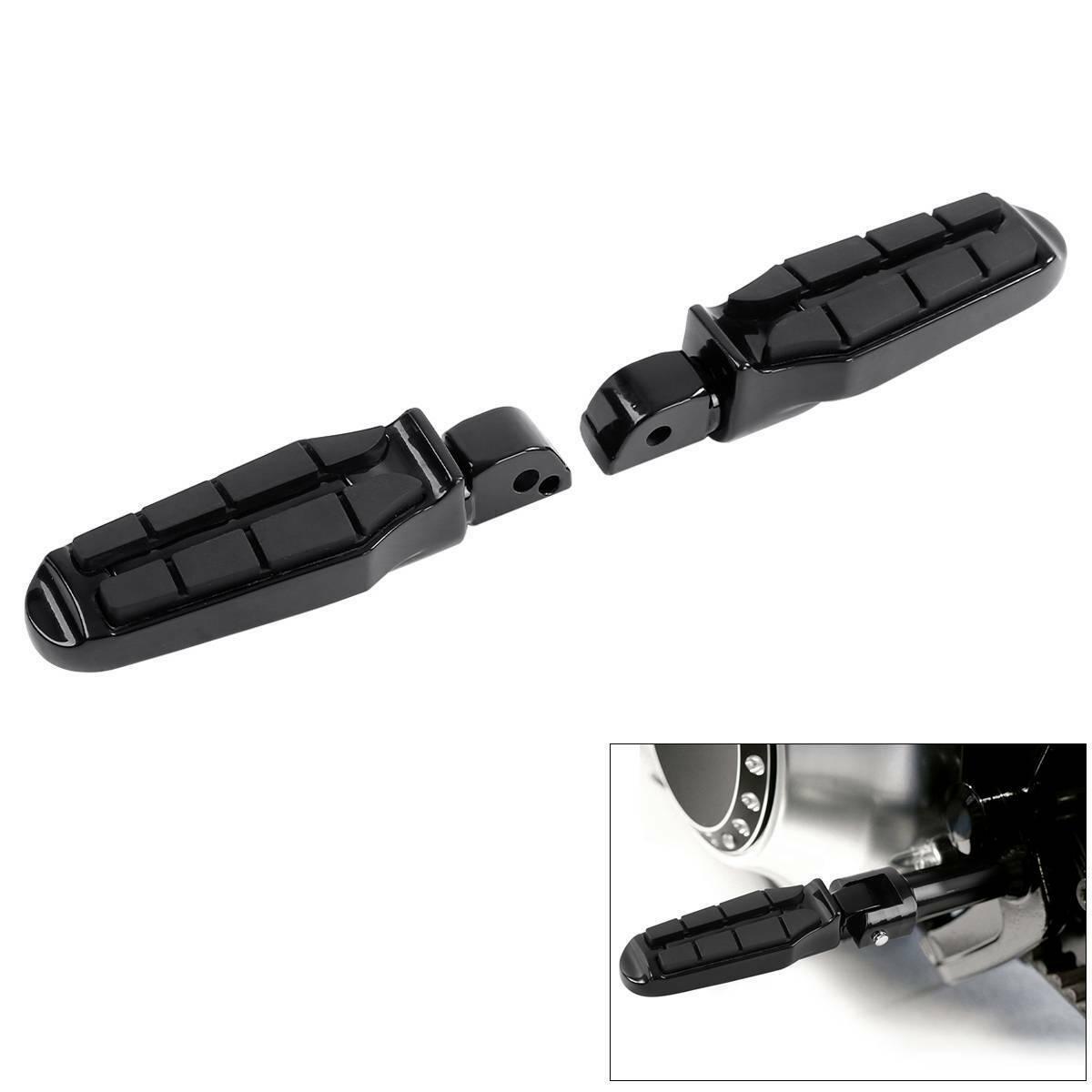 Pair Black Rear Footpegs Foot Rest Fit For Harley FXBB Street Bob 107 2018-2020 - Moto Life Products