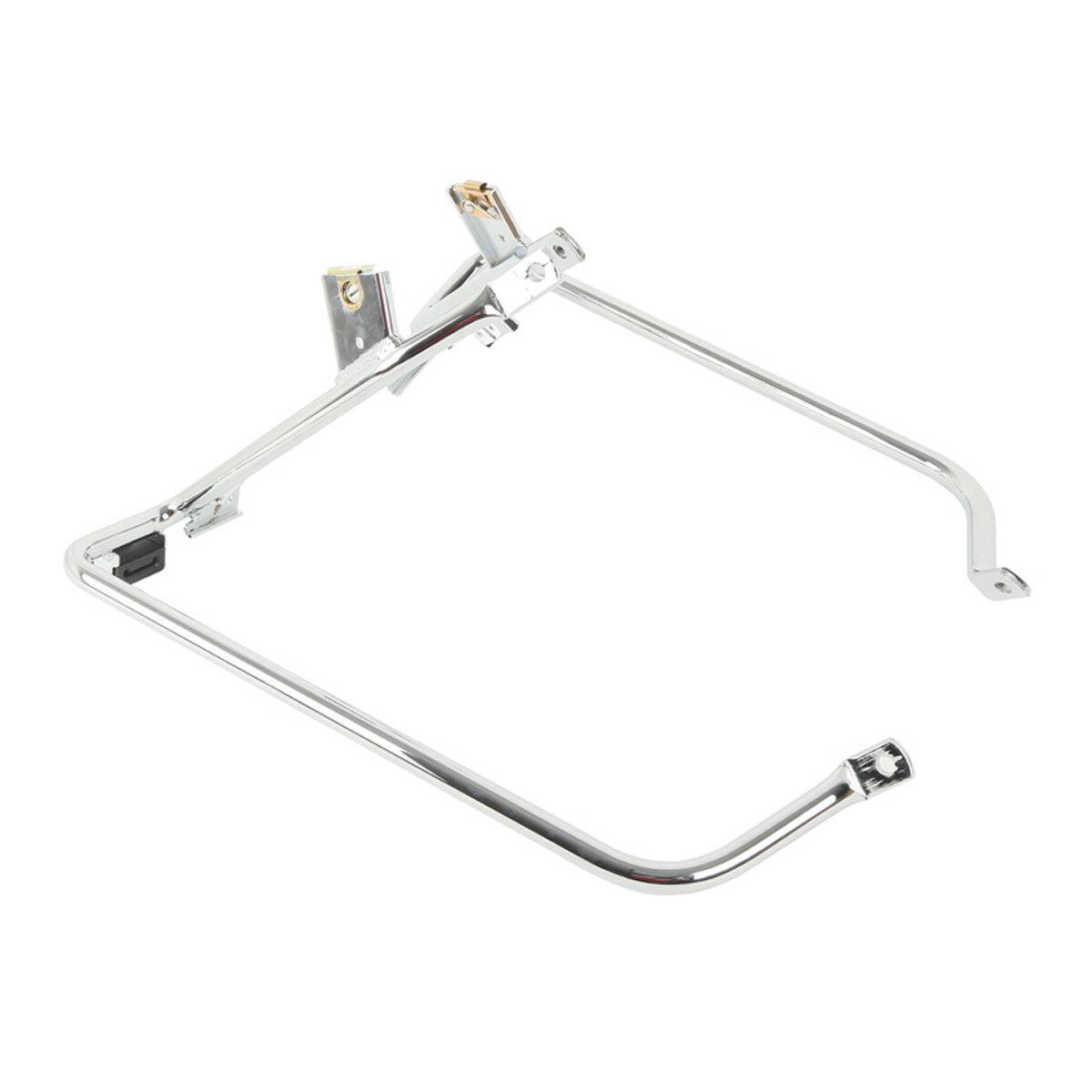 Chrome/Black Saddlebag Support Brackets Fit For Harley Road Street Glide 09-13 - Moto Life Products