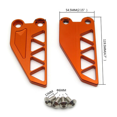 2Pcs Orange Rear Foot Pegs Heel Cover For KTM 250 390 Duke 2017 2018 2019 2020 - Moto Life Products