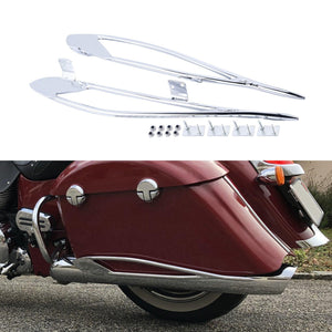 Chrome Saddlebags Protector Rails Fit For Indian Chieftain 14-18 Chieftain Elite - Moto Life Products