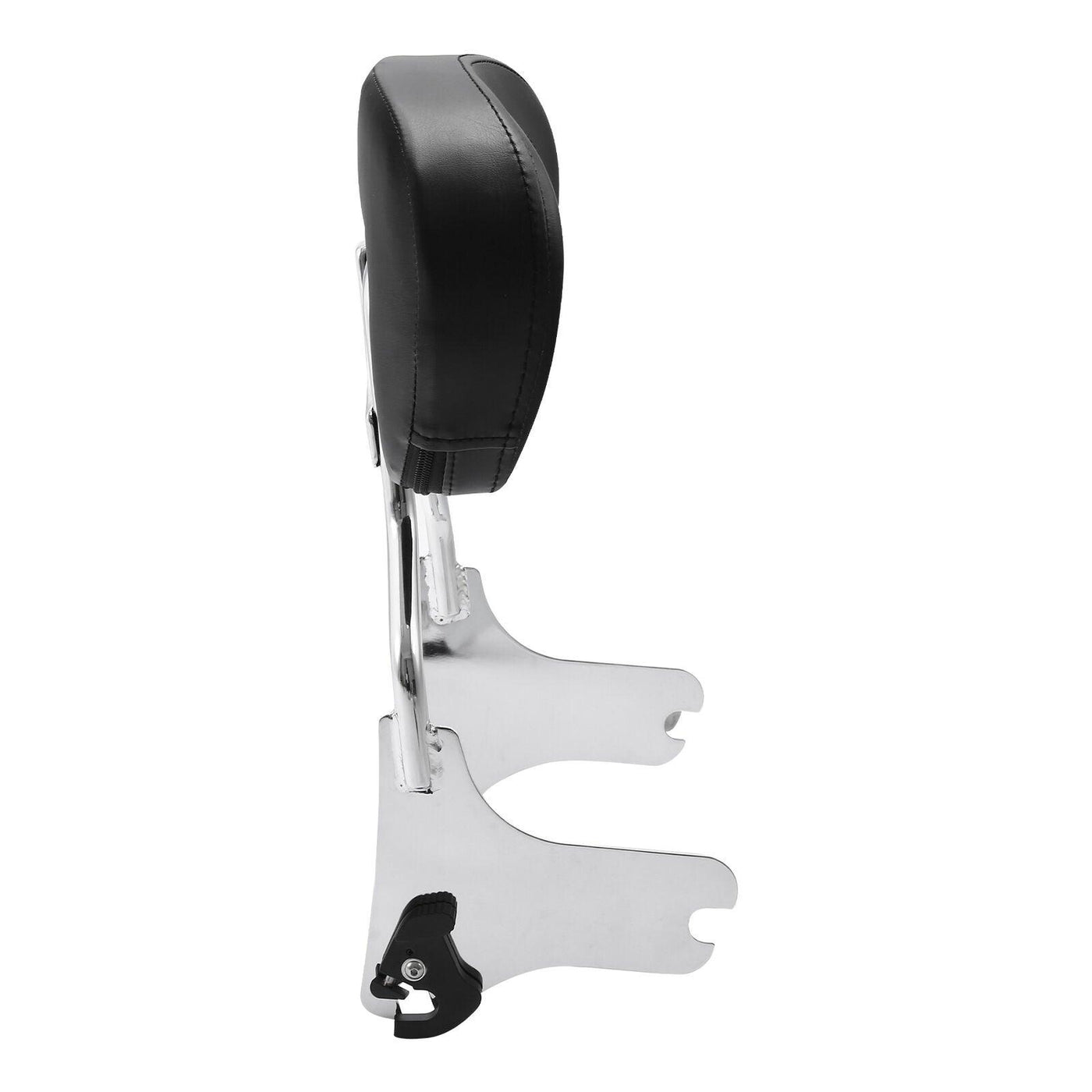 Chrome/Black Passenger Backrest Pad Sissy Bar Fit For Harley Electra Glide 97-08 - Moto Life Products