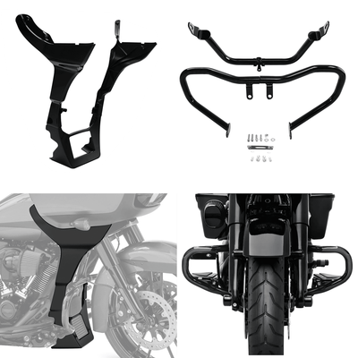 Engine Guard + Fairing Bracket Spoiler Cover Fit For Harley Road Glide 2017-2021 - Moto Life Products