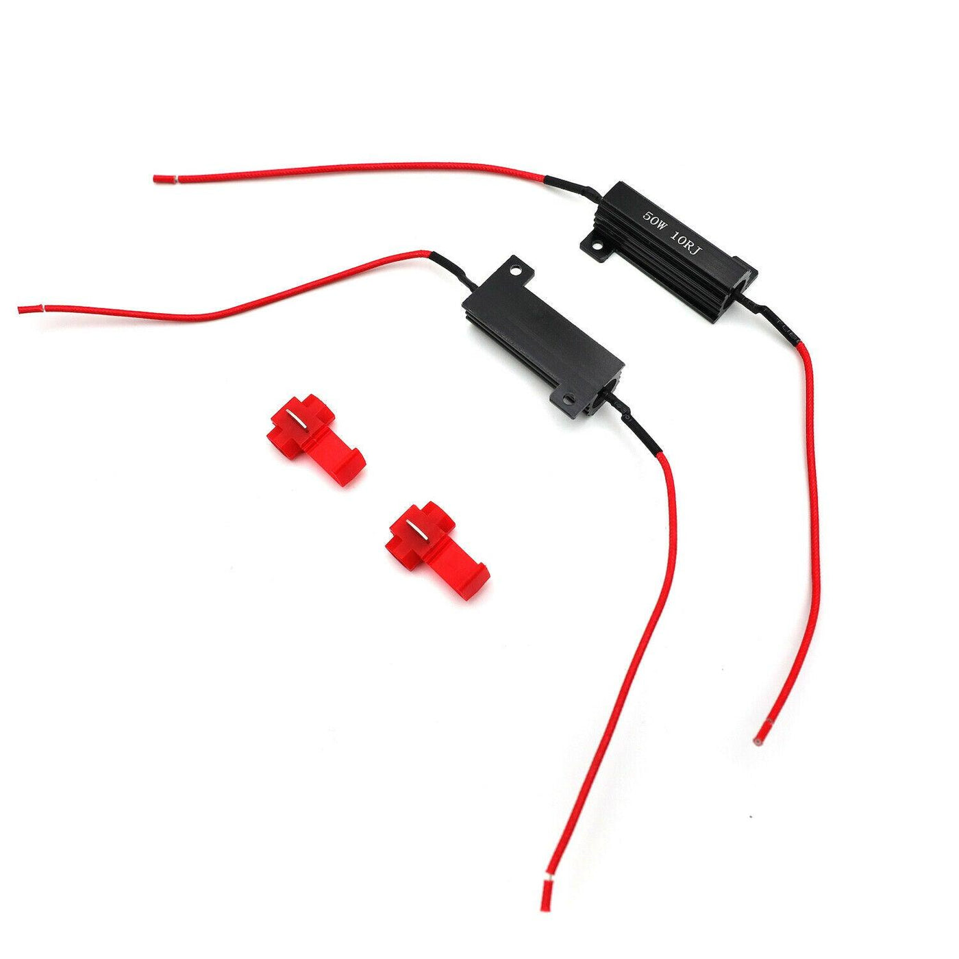 Black 2x Load Resistor Resistance LED Indicator DRL Turn Signal 50Watt 10 ohm - Moto Life Products