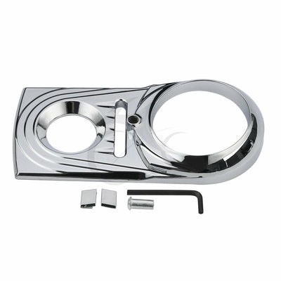 Chrome/Black Dash Panel Insert Cover Fit For Harley Softail Heritage Deluxe FLST - Moto Life Products