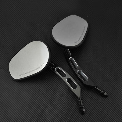 Matte Black RearView Side Mirrors Fit For Harley Sportster Softail Touring Dyna - Moto Life Products
