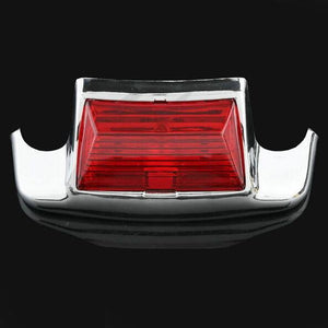 Red Lens Chrome Rear Fender Tip Light Fit For Harley Electra Glide FLHT 80-13 12 - Moto Life Products