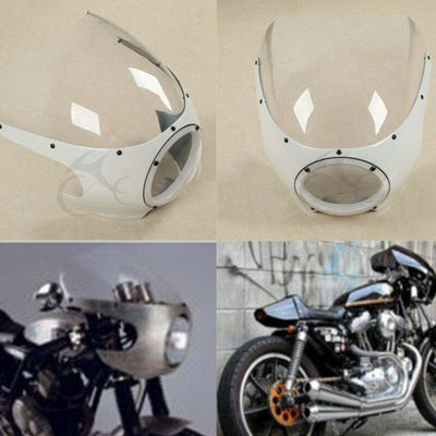 5 3/4" Cut Out Racer Headlight Fairing Windscreen Fit For Harley Sportster XL - Moto Life Products