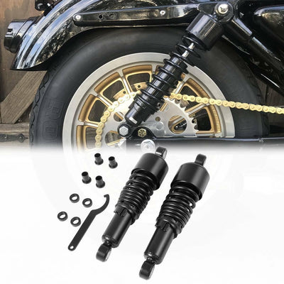 Pair 10.5'' 267mm Black Rear Shocks Fit For Harley Davidson Sportster 883 1200 - Moto Life Products