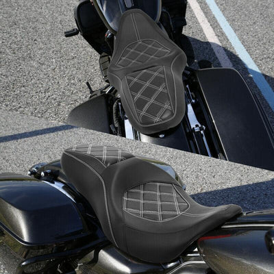 Driver & Passenger Seat Fit For Harley Touring Street Glide CVO Custom 2009-2021 - Moto Life Products