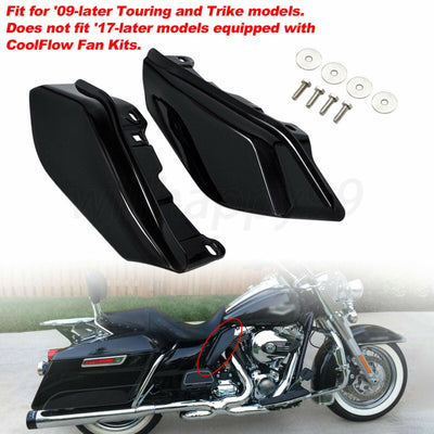 Vivid Black Mid-Frame Air Deflector Heat Shield Fit for Harley Road King 09-22 - Moto Life Products