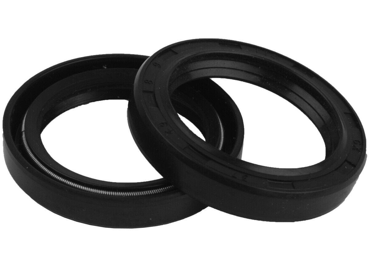 2 X Rubber Black Front Fork Oil Seals Set Kit 38 x 50 x 8/9.5 mm Motorcycle New - Moto Life Products