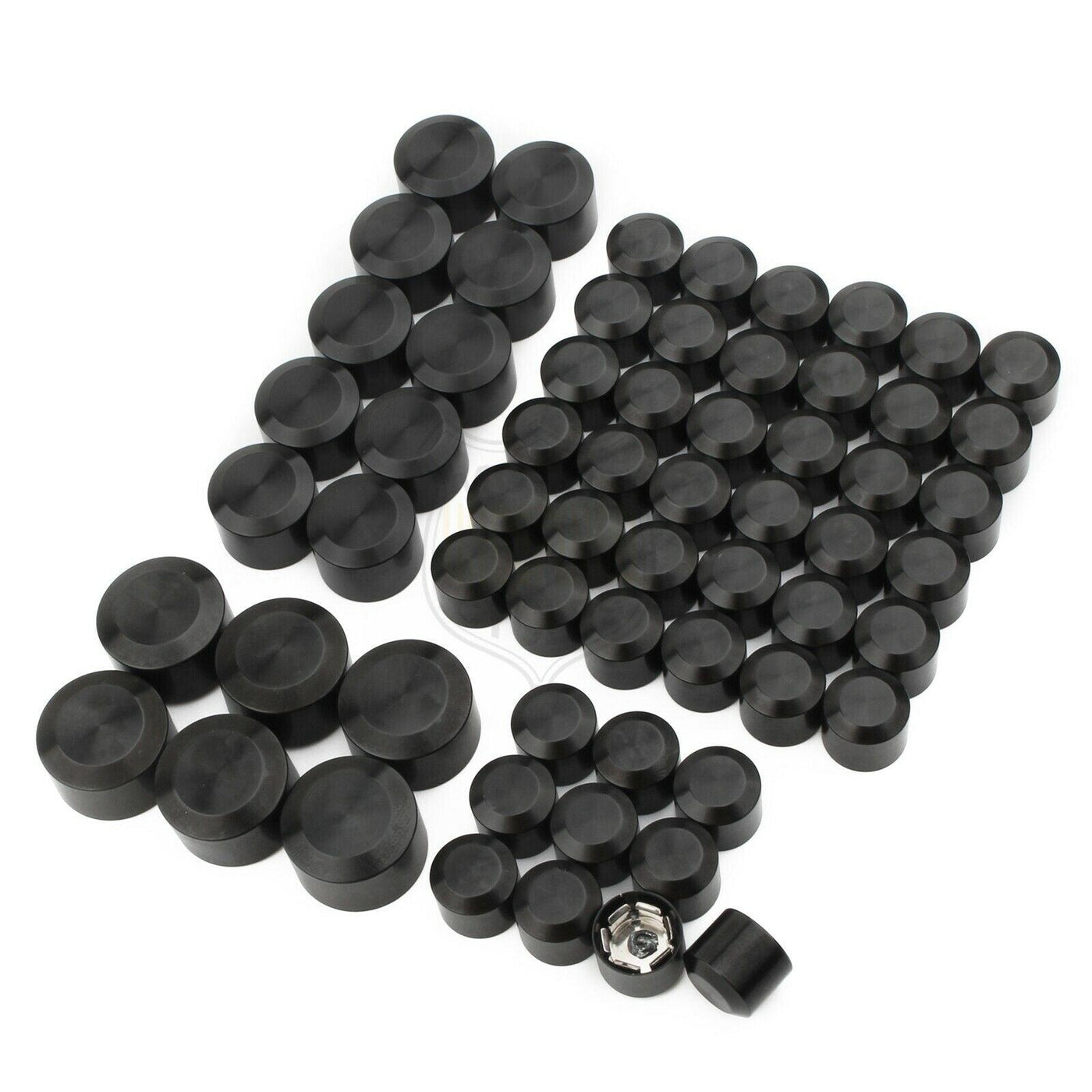 CNC Black Motor Engine Bolt Cover Caps 62PCS For Harley Electra Glide Road King - Moto Life Products