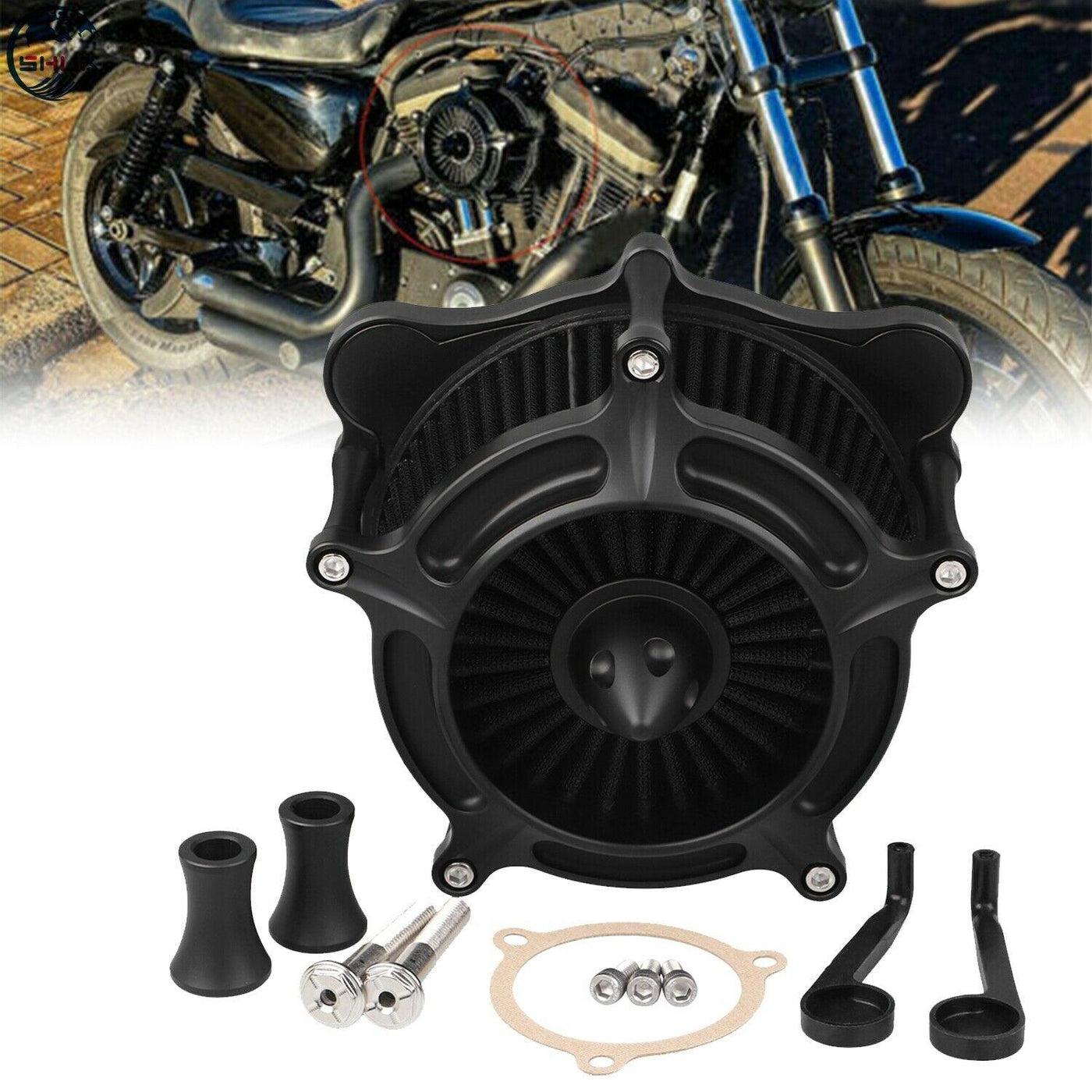Air Cleaner Intake Filter Kit For Harley Street Electra Road King Glide 08-2016 - Moto Life Products