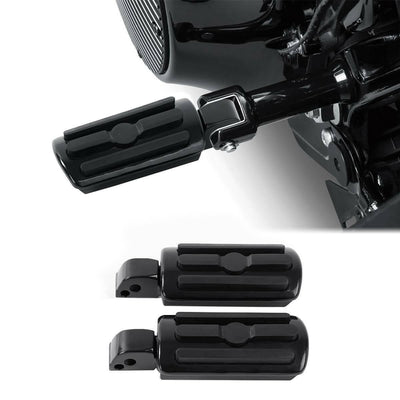 Black Foot Pegs Footpegs For Harley Softail Slim Fat Bob Low Rider 2018-2020 19 - Moto Life Products