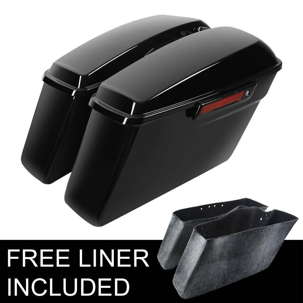 thumbnail image 2 of TCMT Black Hard Saddle Bags Lids – Fits Harley Touring Street & Road Glide 2014-2020 – No MPN – Prop 65 2 of 4