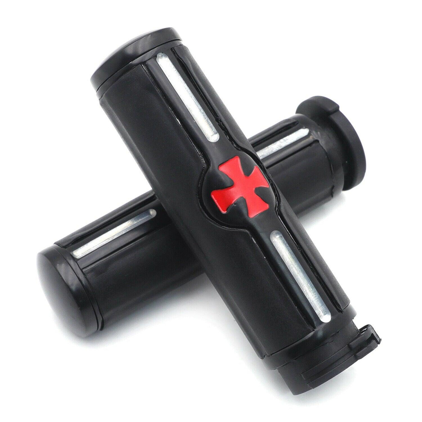 Black Cross 1" 25mm Hand grips For Harley Davidson Customs Dyna Softail Touring - Moto Life Products