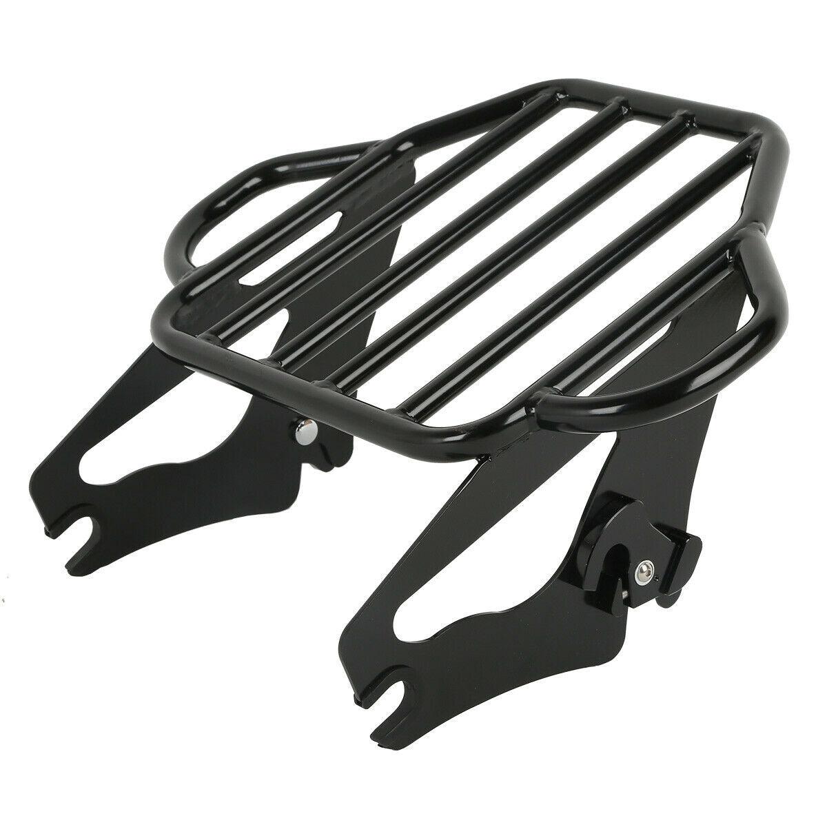 Black Detachable Luggage Rack Fit For Harley Road King Electra Glide 2009-2022 - Moto Life Products
