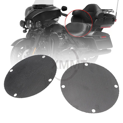 Black Rear Mesh Speaker Grills For Harley Electra Street Glide Ultra Classic CVO - Moto Life Products