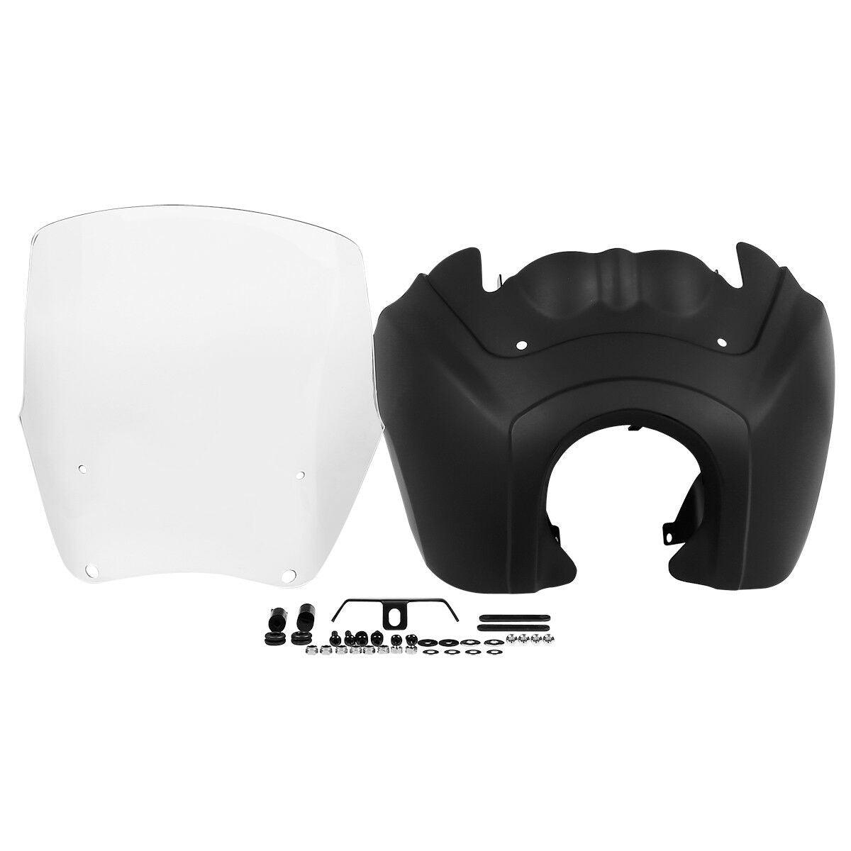 Front Upper Fairing w/ 15" Windshield For Harley Dyna Street Bob FXDB 2006-2017 - Moto Life Products