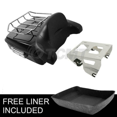 Chopped Trunk Backrest Solo Mount Rack Fit For Harley Tour Pak Road King 14-22 - Moto Life Products