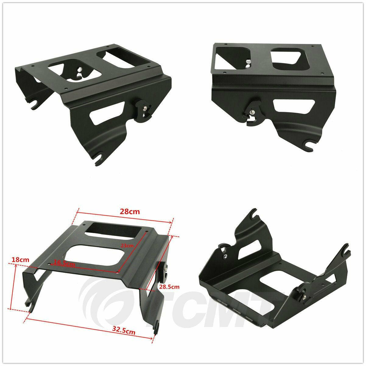 Black Solo Mount Rack For Harley Tou Pak Touring Road King Street Glide 09-13 US - Moto Life Products